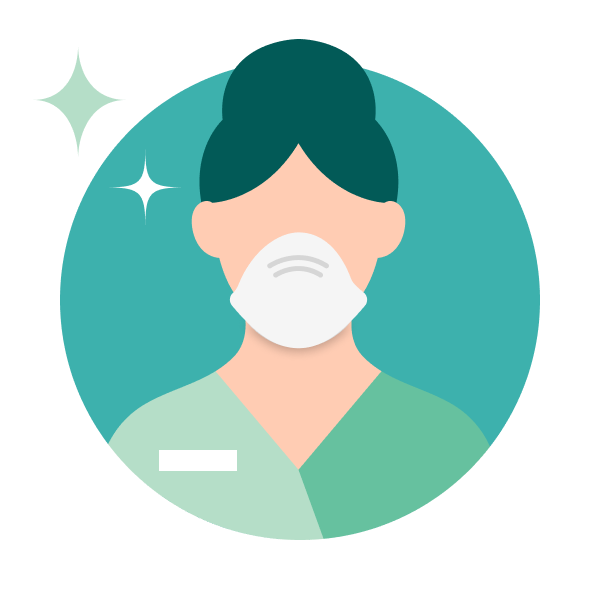 Doctor icon with teal background
