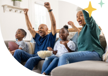 Family Cheering Image