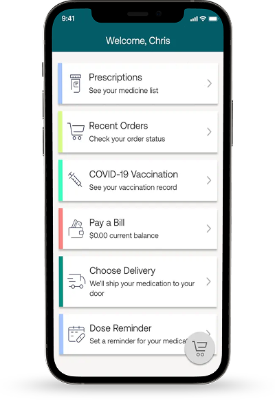 Express Scripts mobile app on a smartphone